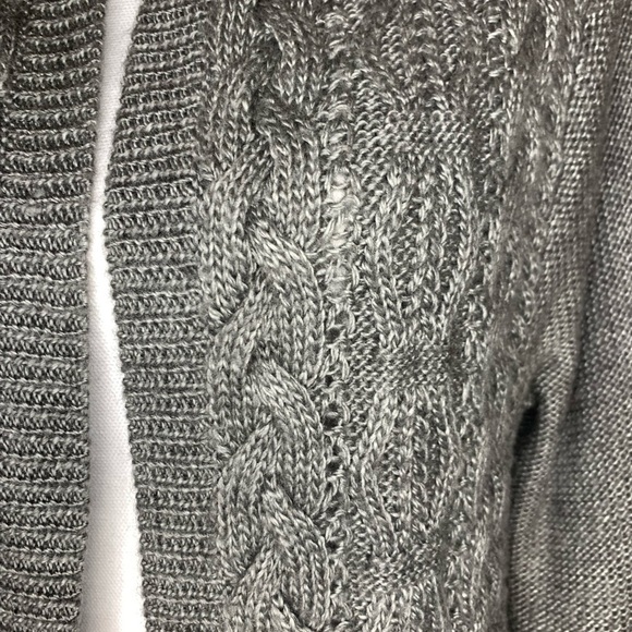 DKNY Women Gray Open Front Knit Cardigan Sweater Small - Picture 3 of 7